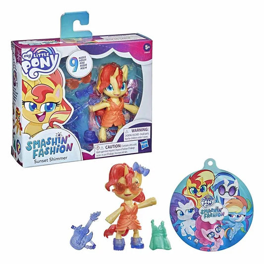 Hasbro My Little Pony Smashin’ Fashion Sunset Shimmer Set  Poseable Figure with Fashion Accessories and Surprise Toy Unboxing
